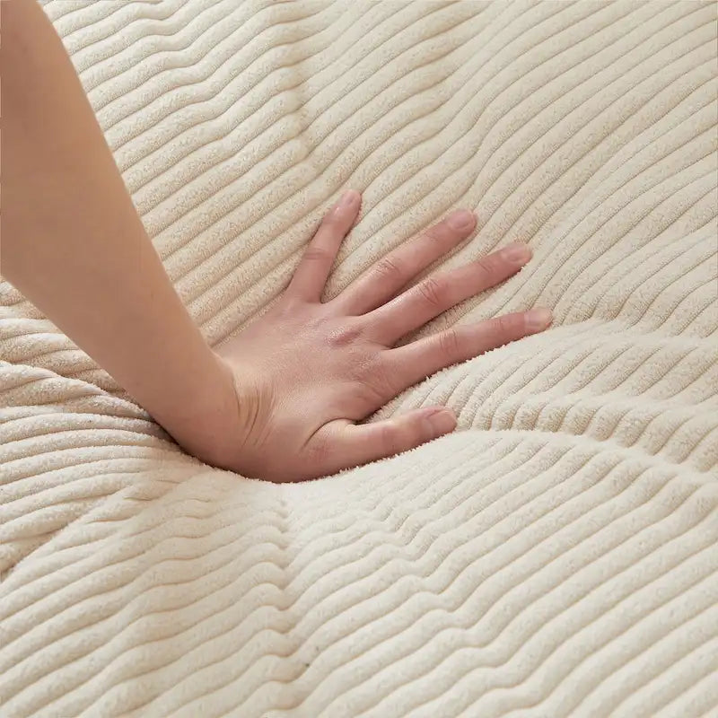 Beige 52  Upholstered Swivel Barrel Chair with Moon Storage Ottoman and Pillows