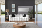 Modern 84.3  Boucle 3-Seater Sofa with Pillows
