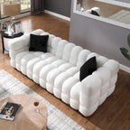 Modern 84.3  Boucle 3-Seater Sofa with Pillows
