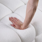 Modern 84.3  Boucle 3-Seater Sofa with Pillows