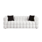 Modern 84.3  Boucle 3-Seater Sofa with Pillows