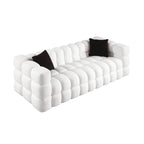 Modern 84.3  Boucle 3-Seater Sofa with Pillows