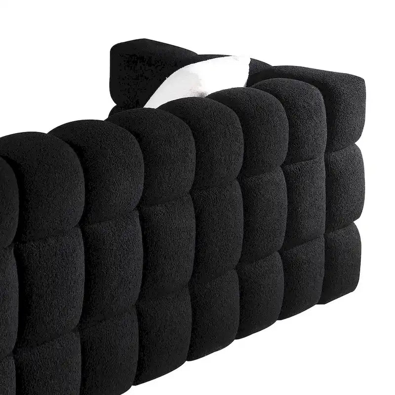 Modern 84.3  Boucle 3-Seater Sofa with Pillows