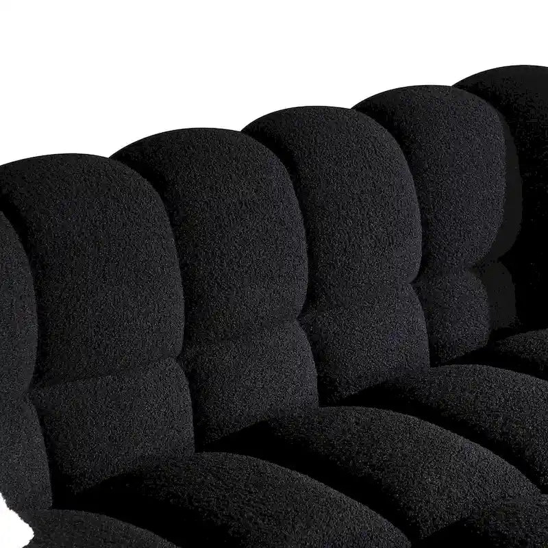 Modern 84.3  Boucle 3-Seater Sofa with Pillows