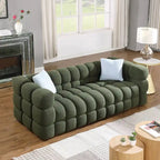 Modern 84.3  Boucle 3-Seater Sofa with Pillows