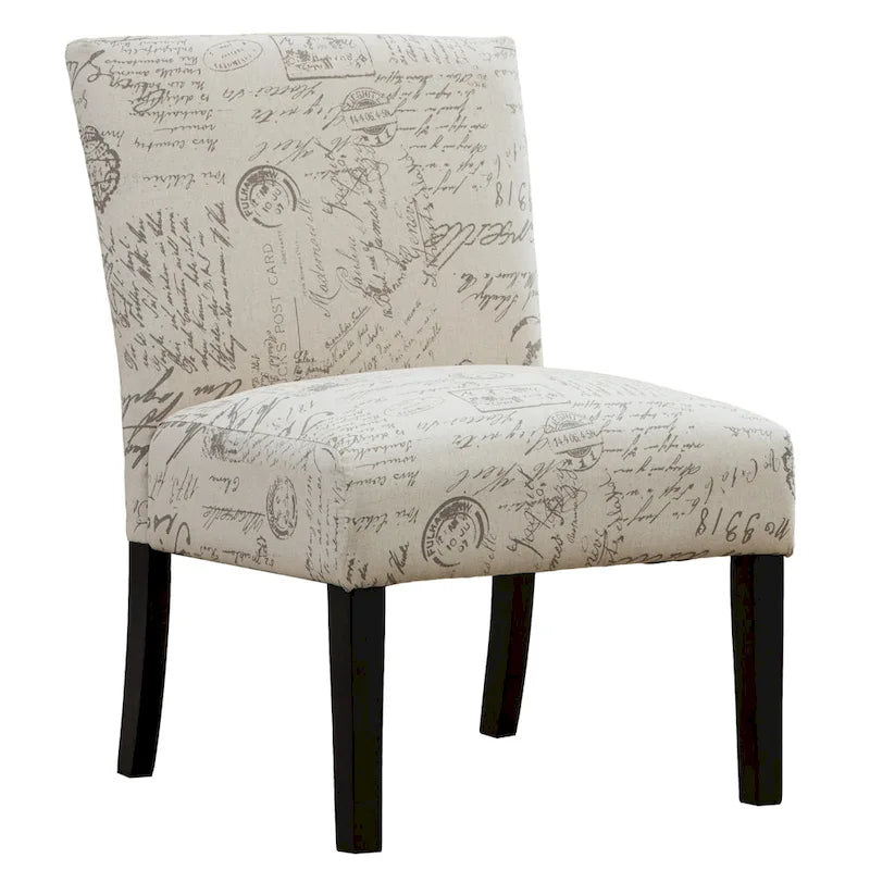 25.5  Upholstered Accent Chair with Wood Legs