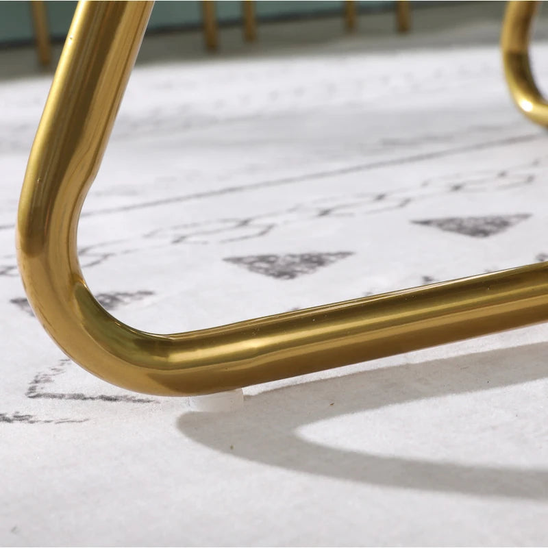 28  Polyester Upholstered Accent Chair with Gold Base