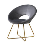 28  Polyester Upholstered Accent Chair with Gold Base