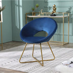 28  Polyester Upholstered Accent Chair with Gold Base