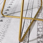 28  Polyester Upholstered Accent Chair with Gold Base