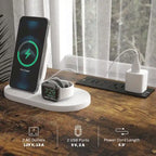 Set of 2 End Tables with Charging Stations and LED Lights, 3-Tier Side Tables with USB Ports and Outlets, Drawer and Shelves