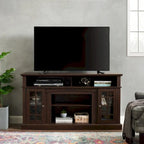 Espresso Classic 58.25  TV Stand with Open & Closed Storage for 65  TVs