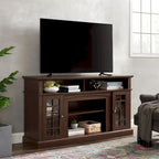 Espresso Classic 58.25  TV Stand with Open & Closed Storage for 65  TVs