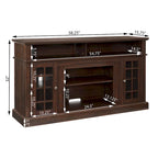 Espresso Classic 58.25  TV Stand with Open & Closed Storage for 65  TVs