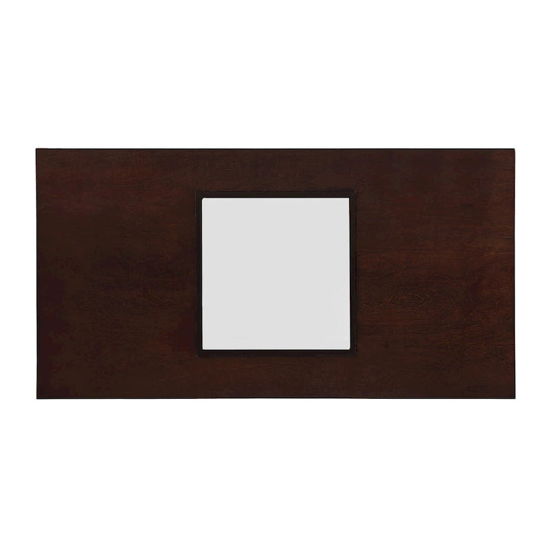 47  Contemporary Wood Rectangular Coffee Table with Clear Tempered Glass Top, Black and Light Espresso Top