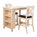 SAFAVIEH Shadya 3-Piece Wood Pub Set - 42  x 24  x 36  - 42Wx24Dx36H