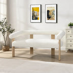 Loft Round armrest loveseat Rubber Wood by Christopher Knight Home