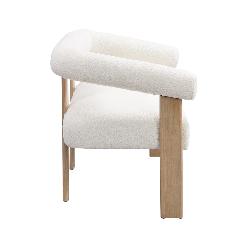 Loft Round armrest loveseat Rubber Wood by Christopher Knight Home