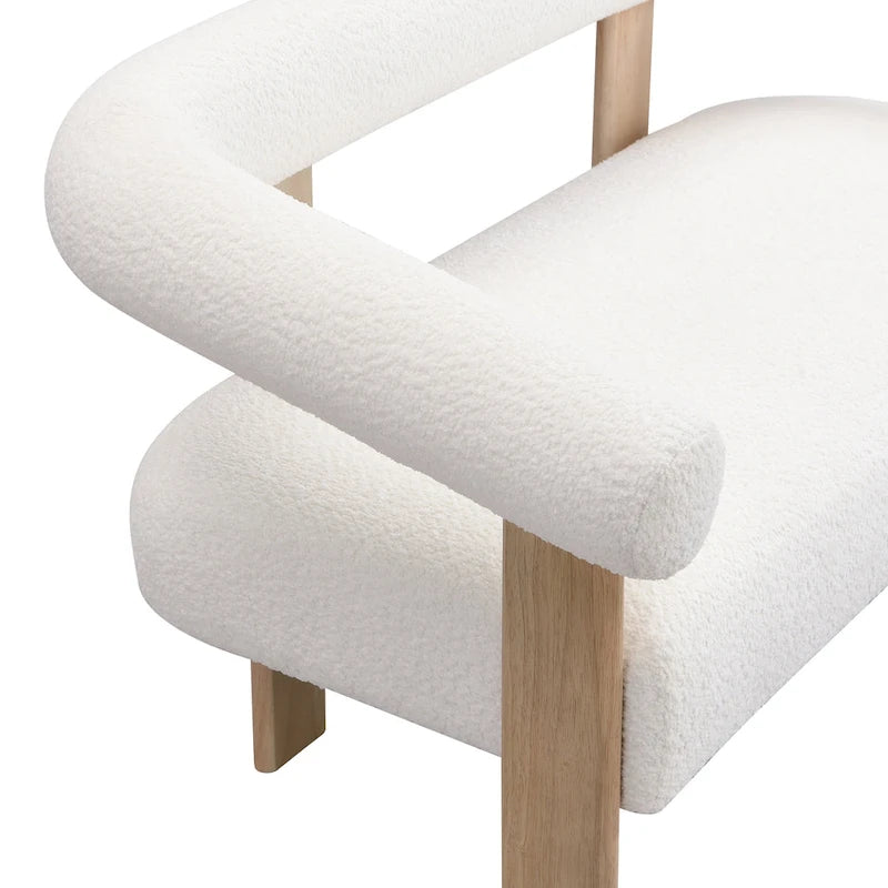 Loft Round armrest loveseat Rubber Wood by Christopher Knight Home