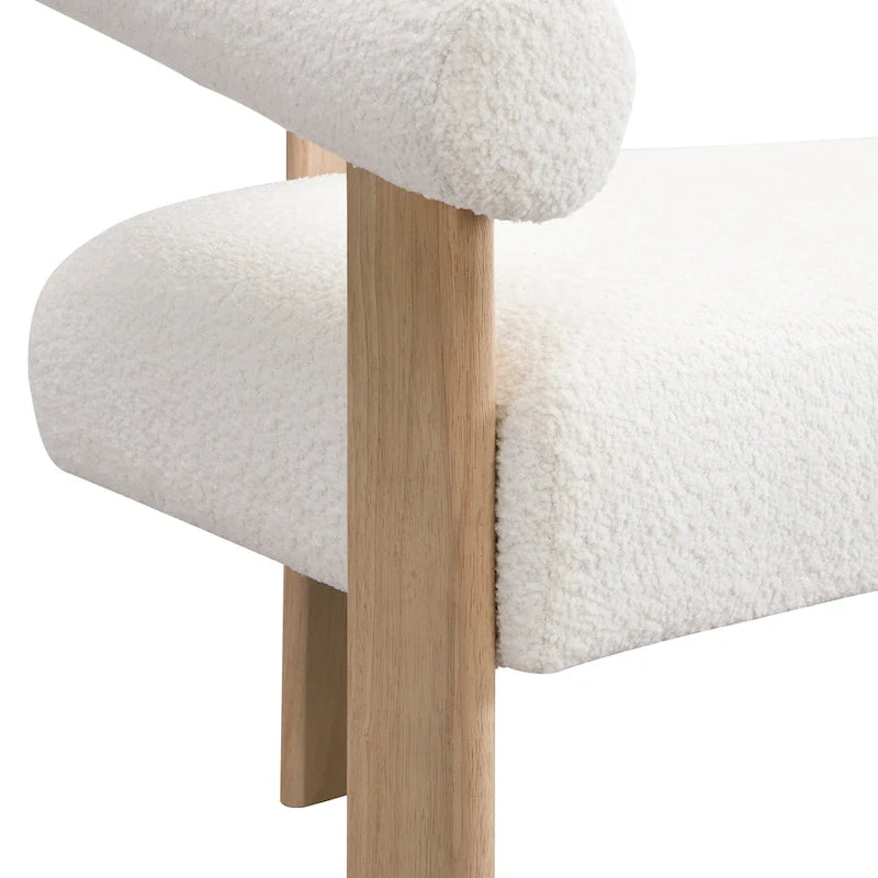 Loft Round armrest loveseat Rubber Wood by Christopher Knight Home