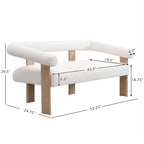 Loft Round armrest loveseat Rubber Wood by Christopher Knight Home