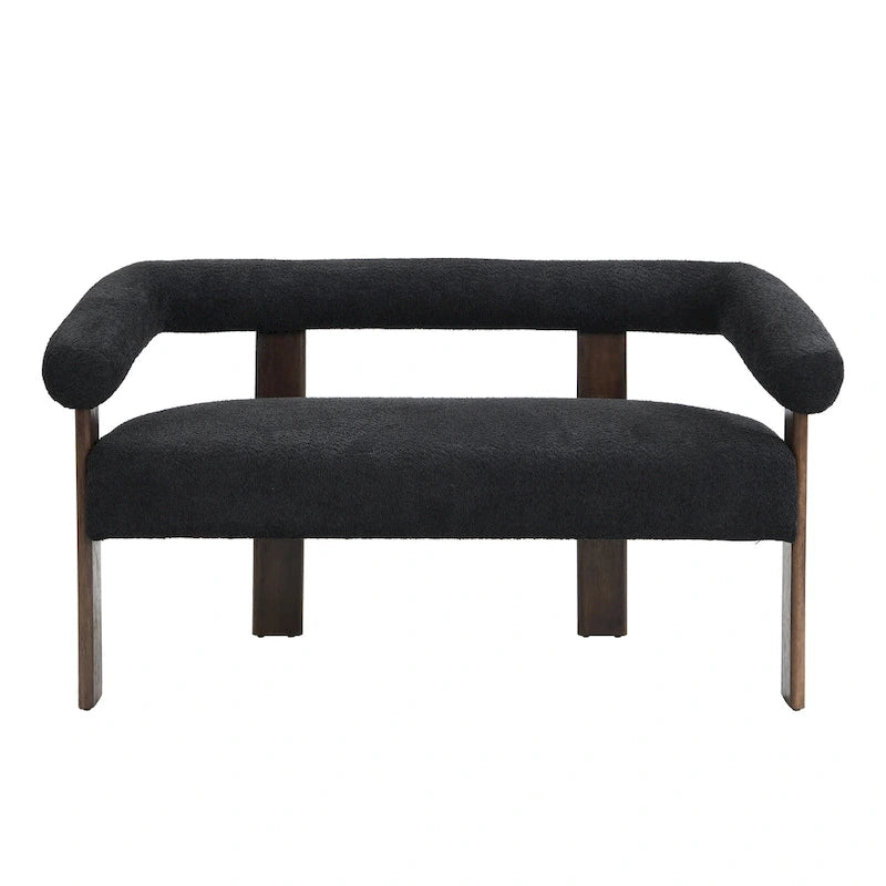 Loft Round armrest loveseat Rubber Wood by Christopher Knight Home