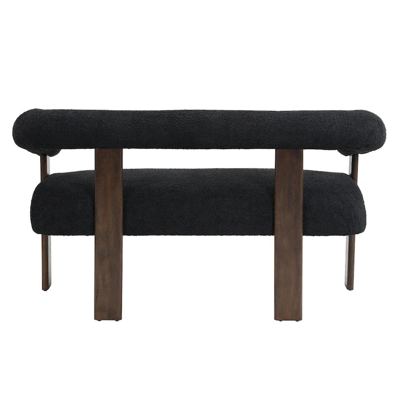 Loft Round armrest loveseat Rubber Wood by Christopher Knight Home