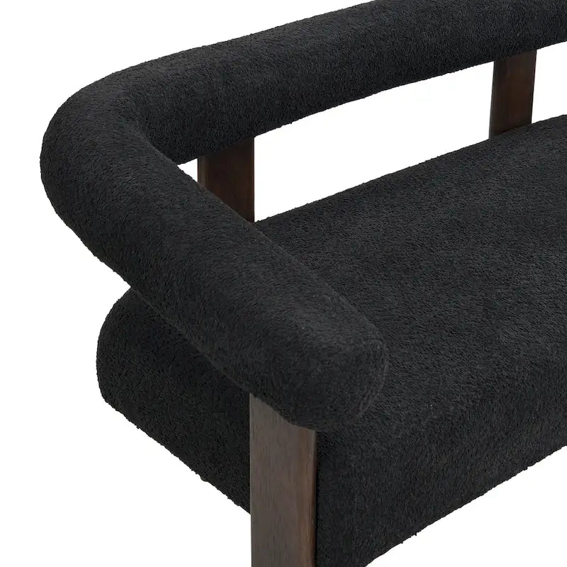Loft Round armrest loveseat Rubber Wood by Christopher Knight Home