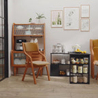 Modern L Shaped Computer Desk with 360 Rotating Support and Built In Shelves for Home Office or Bedroom