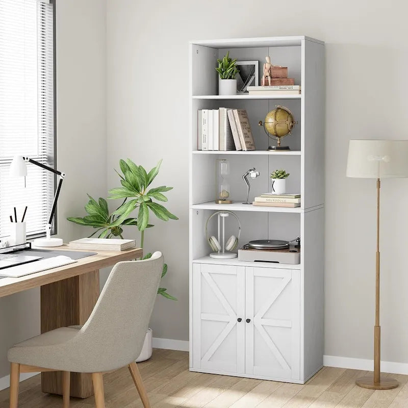 Tall Bookcase with Doors