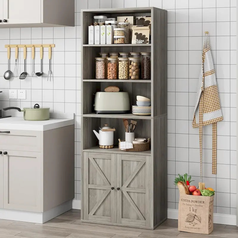 Tall Bookcase with Doors