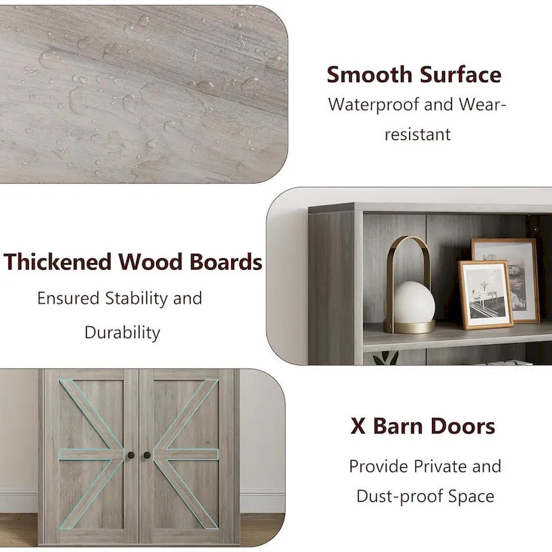 Tall Bookcase with Doors