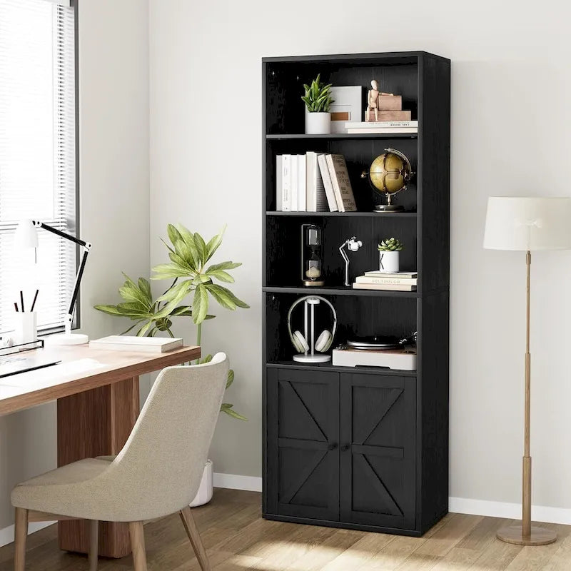 Tall Bookcase with Doors