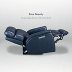 105  W Genuine Leather Power Reclining Sectional and Recliner Sofa Set with USB&USB-C Port, 2 Stationary Armlesschairs