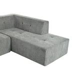 112.2  Chenille Modular L-Shaped Sofa Bed with Free Combination Design and No-Assembly Required