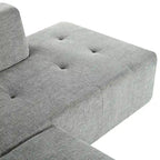112.2  Chenille Modular L-Shaped Sofa Bed with Free Combination Design and No-Assembly Required