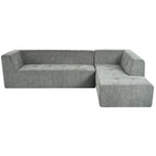 112.2  Chenille Modular L-Shaped Sofa Bed with Free Combination Design and No-Assembly Required