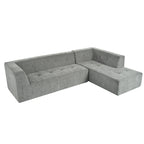 112.2  Chenille Modular L-Shaped Sofa Bed with Free Combination Design and No-Assembly Required