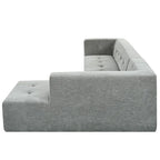112.2  Chenille Modular L-Shaped Sofa Bed with Free Combination Design and No-Assembly Required