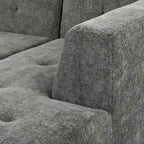 112.2  Chenille Modular L-Shaped Sofa Bed with Free Combination Design and No-Assembly Required