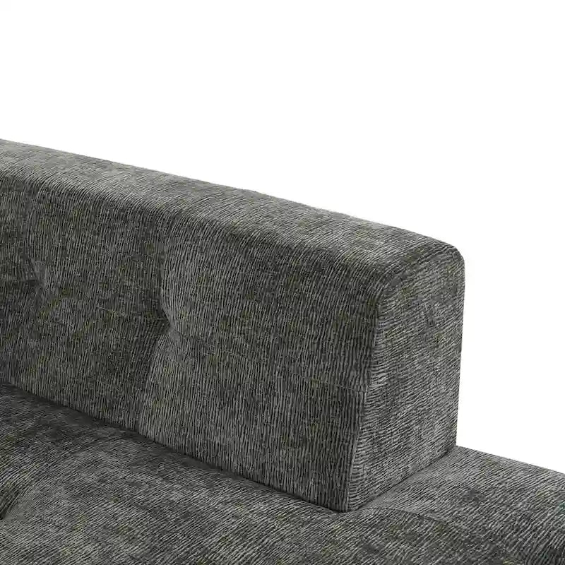 112.2  Chenille Modular L-Shaped Sofa Bed with Free Combination Design and No-Assembly Required