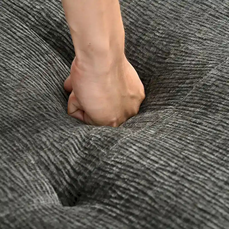 112.2  Chenille Modular L-Shaped Sofa Bed with Free Combination Design and No-Assembly Required