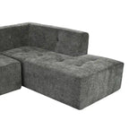 112.2  Chenille Modular L-Shaped Sofa Bed with Free Combination Design and No-Assembly Required