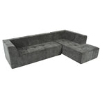 112.2  Chenille Modular L-Shaped Sofa Bed with Free Combination Design and No-Assembly Required