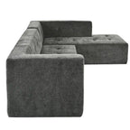 112.2  Chenille Modular L-Shaped Sofa Bed with Free Combination Design and No-Assembly Required