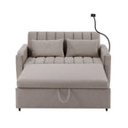 Roomfitters Convertible Loveseat Sofa Bed with USB Ports, Side Pockets, Cup Holders, and Swivel Phone Holder for Living Room