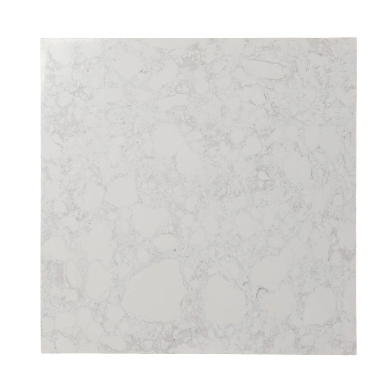 30  Contemporary Wooden Coffee Table with Faux Marble Top and Storage Shelves for Living Room - 18.25  H x 30  W x 30  D