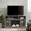 Classic American TV Stand with 4 Storage Shelf and 2 Storage Cabinet for Family Living Room or Office