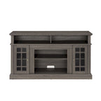 Classic American TV Stand with 4 Storage Shelf and 2 Storage Cabinet for Family Living Room or Office