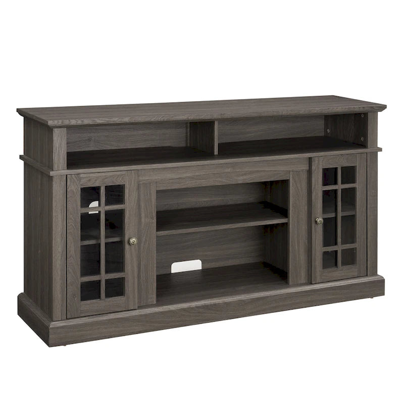 Classic American TV Stand with 4 Storage Shelf and 2 Storage Cabinet for Family Living Room or Office